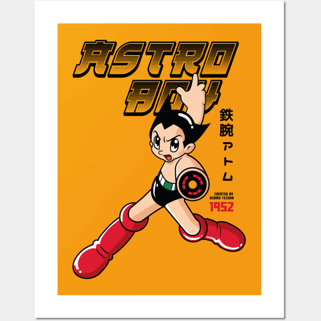 Astroboy - atom project Wall Art by Playground